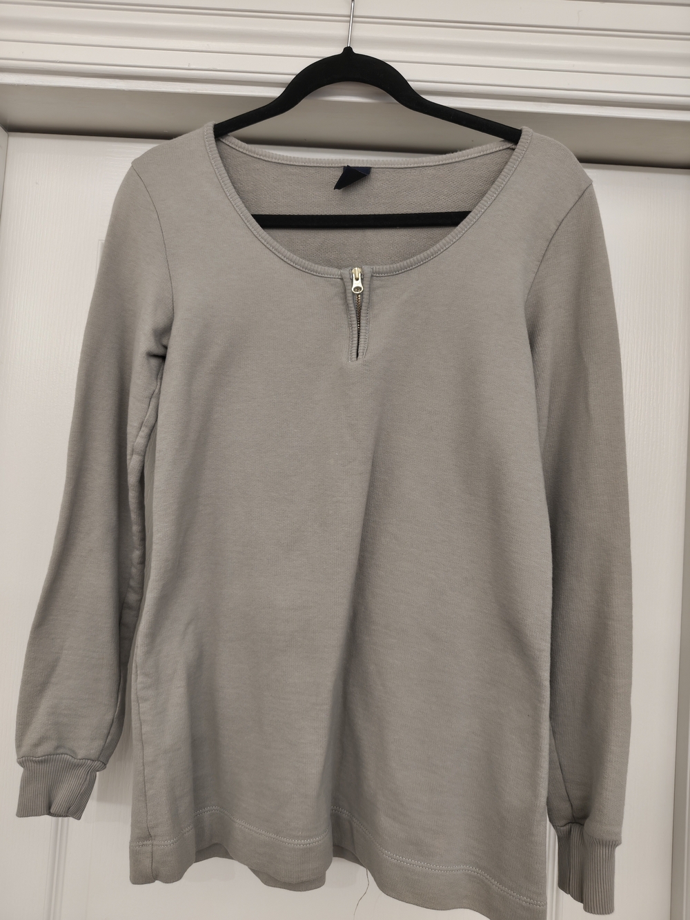 Y2K Vintage GAP Light Gray Zip-Notch Sweatshirt